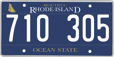 RI license plate 710305