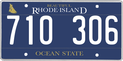 RI license plate 710306