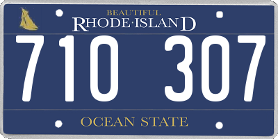 RI license plate 710307