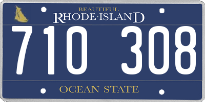 RI license plate 710308