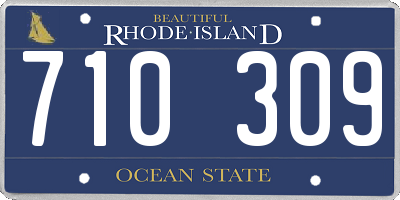 RI license plate 710309