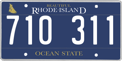 RI license plate 710311