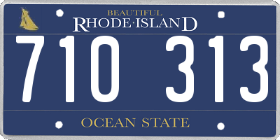 RI license plate 710313