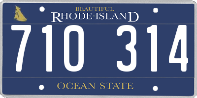 RI license plate 710314