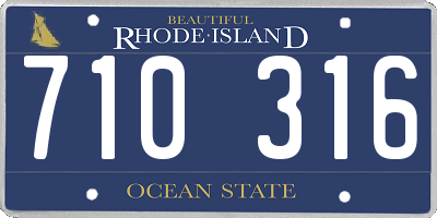 RI license plate 710316
