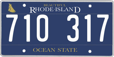 RI license plate 710317
