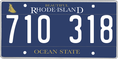 RI license plate 710318