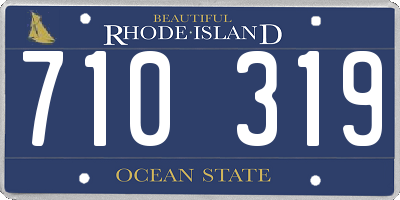 RI license plate 710319