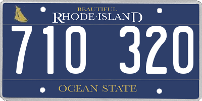 RI license plate 710320