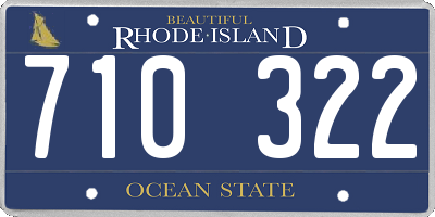 RI license plate 710322