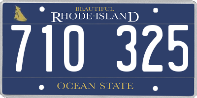RI license plate 710325