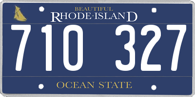 RI license plate 710327