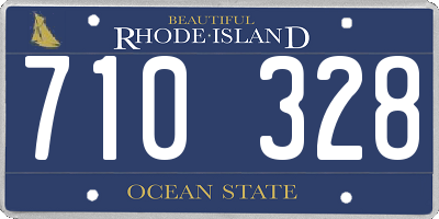 RI license plate 710328
