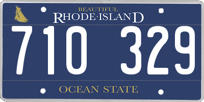 RI license plate 710329