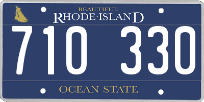 RI license plate 710330