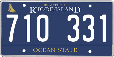 RI license plate 710331