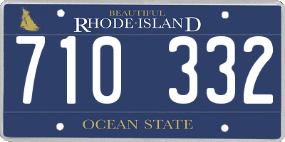 RI license plate 710332