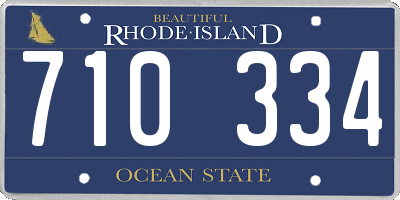 RI license plate 710334