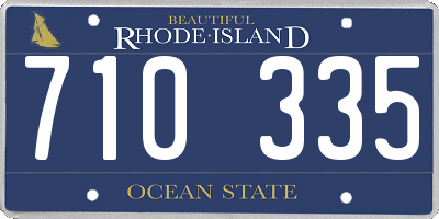 RI license plate 710335