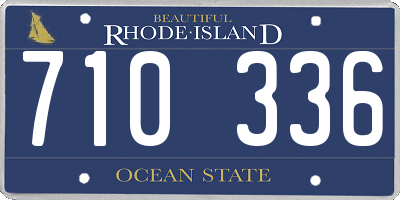 RI license plate 710336
