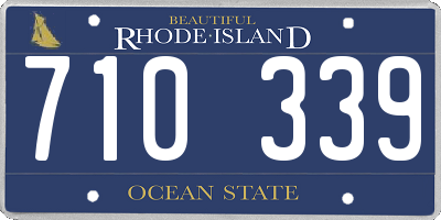 RI license plate 710339