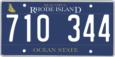 RI license plate 710344