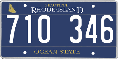RI license plate 710346