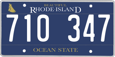 RI license plate 710347