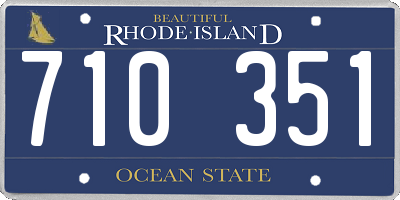 RI license plate 710351