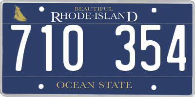 RI license plate 710354