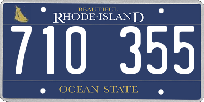 RI license plate 710355