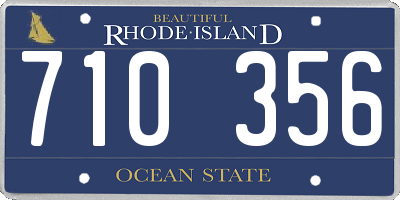 RI license plate 710356