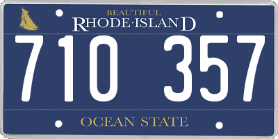 RI license plate 710357