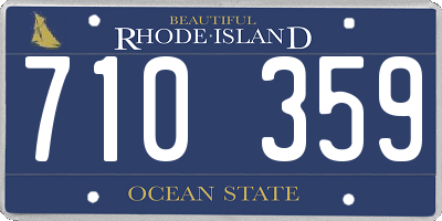 RI license plate 710359