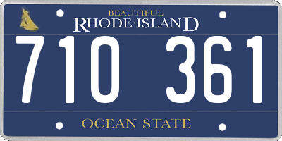 RI license plate 710361
