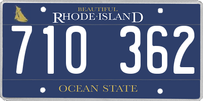 RI license plate 710362