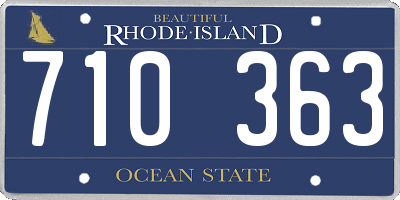 RI license plate 710363