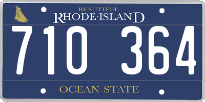 RI license plate 710364