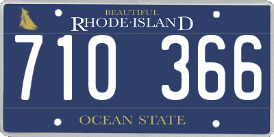 RI license plate 710366