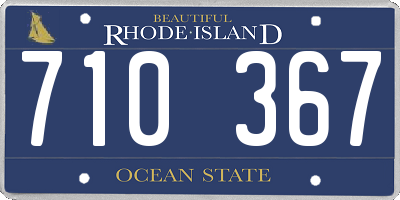 RI license plate 710367