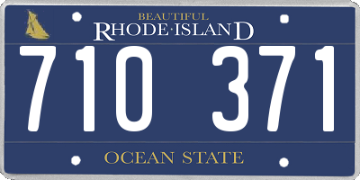 RI license plate 710371