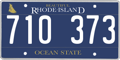 RI license plate 710373