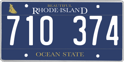 RI license plate 710374