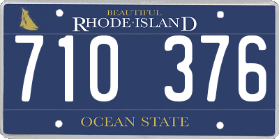 RI license plate 710376