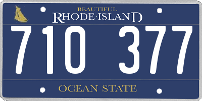 RI license plate 710377