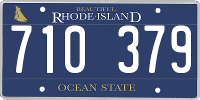 RI license plate 710379