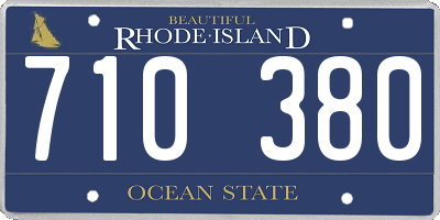 RI license plate 710380