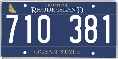 RI license plate 710381