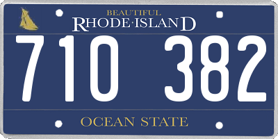 RI license plate 710382