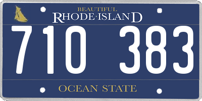 RI license plate 710383